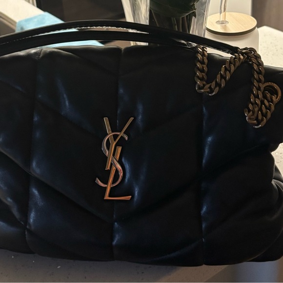 Yves Saint Laurent Handbags - Yves Saint Laurent Black Quilted Shoulder Bag with Gold Chain